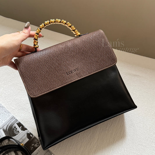 Vintage Loewe velazquez蛇骨kelly 黑色