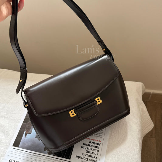 Vintage Bally 2-way leather bag🍩