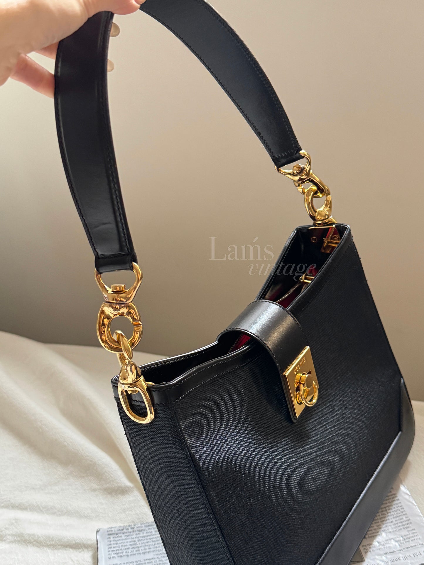 Vintage Celine 金環單肩hobo bag💫