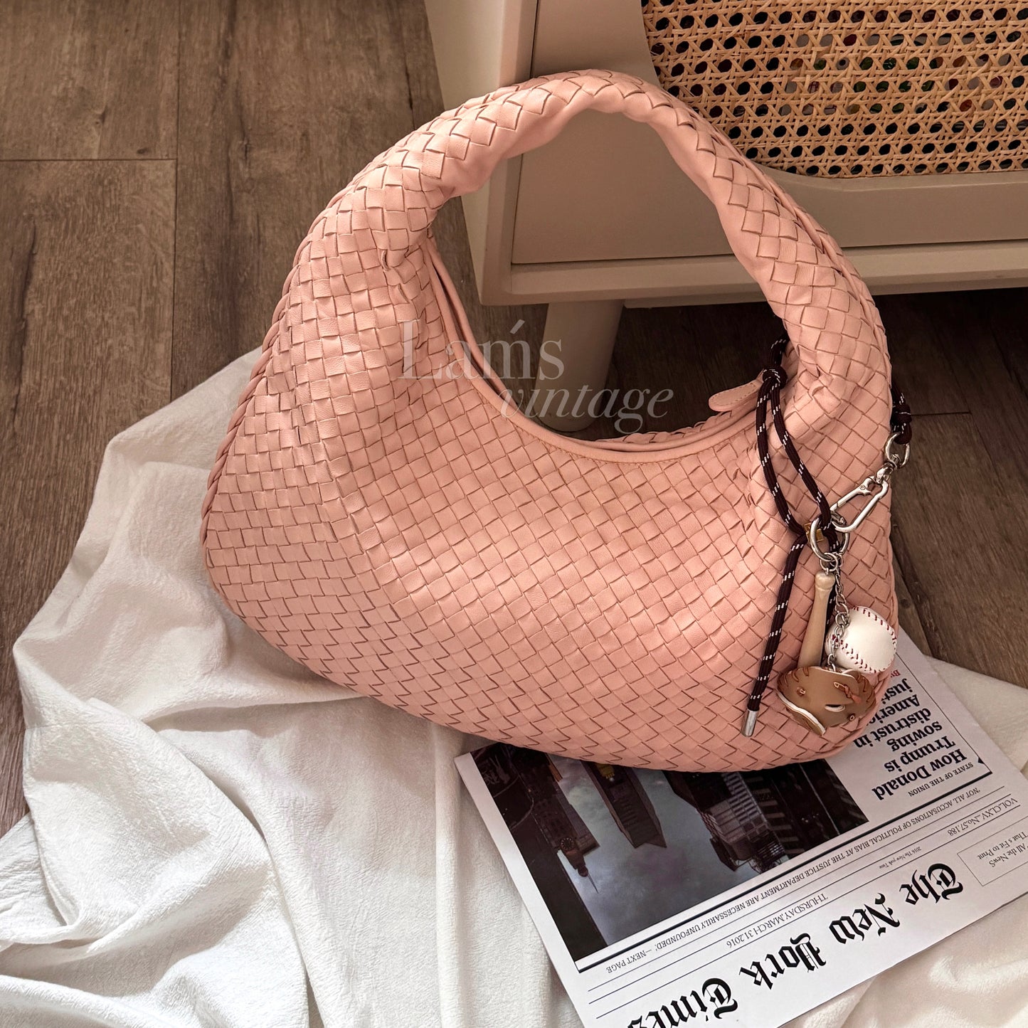 Vintage Bottega Veneta 櫻花粉hobo🌸