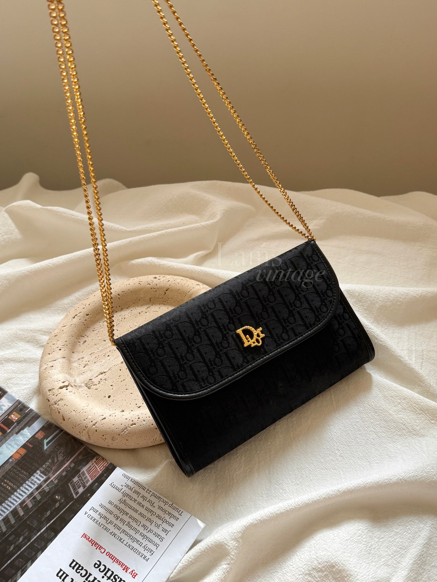 Vintage Dior黑金 trotter envelope bag✉️