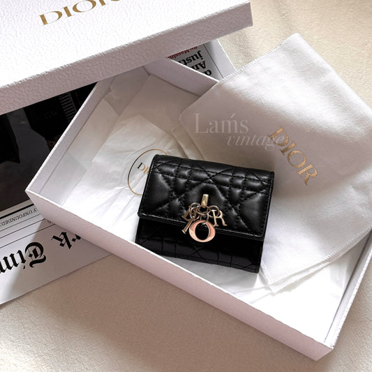 Pre-owned Dior cannage wallet