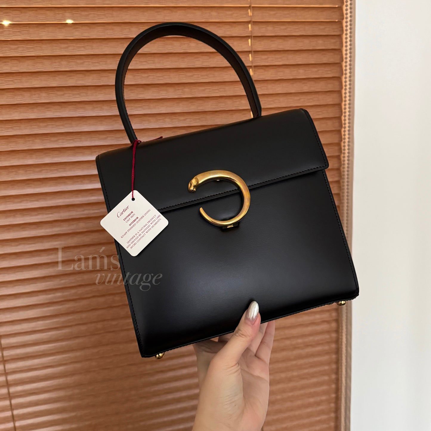 Vintage Cartier 黑金豹頭kelly bag🐆