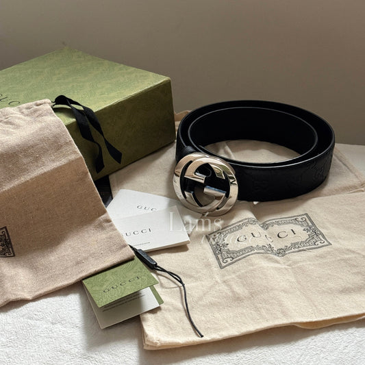 Pre-owned Gucci belt, full box set🎁近保存品
