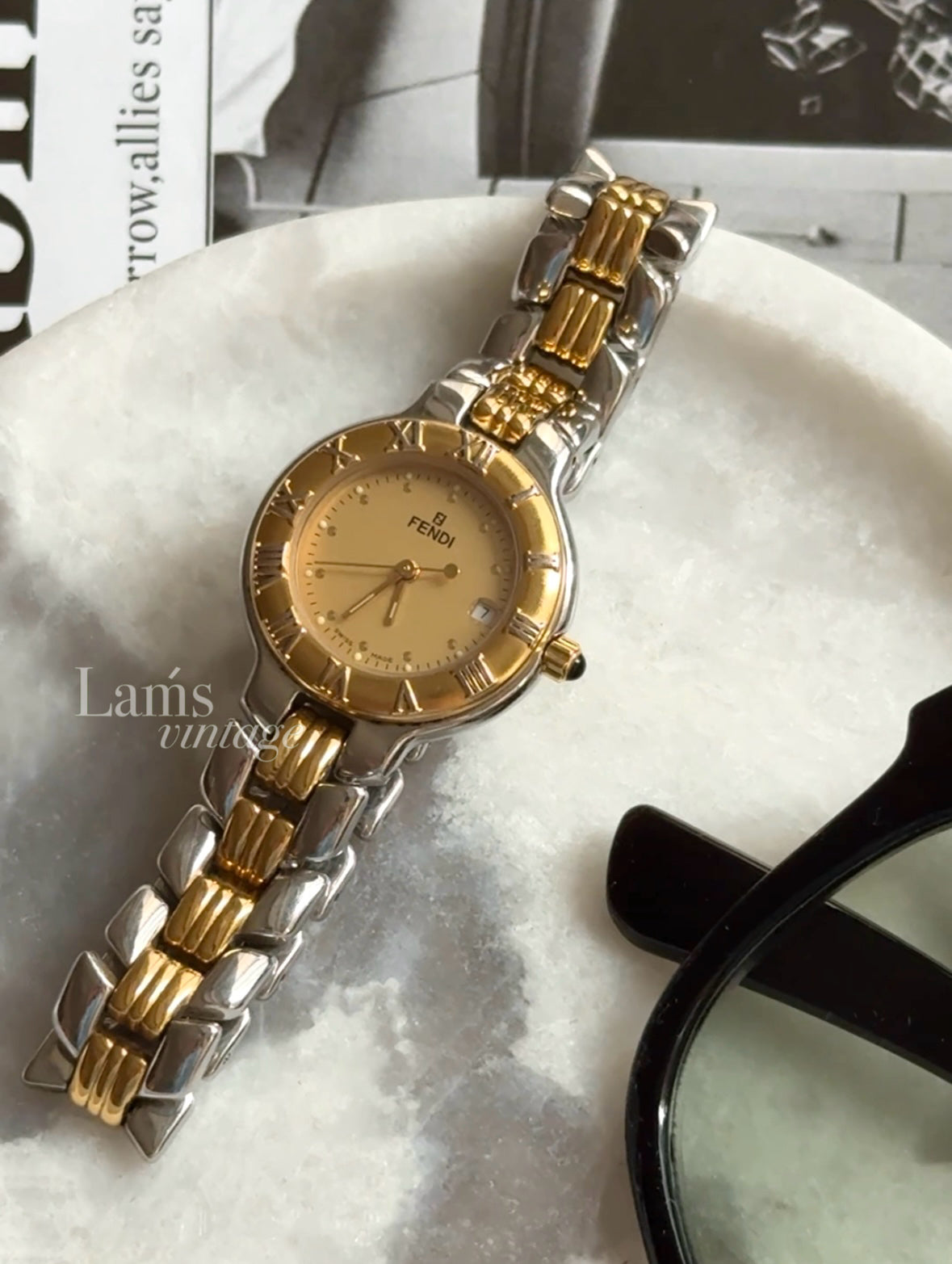 Vintage Fendi watch 金銀配鋼錶