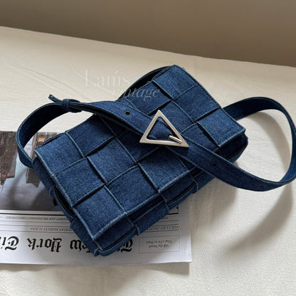 Pre-owned Bottega Veneta denim cassette crossbody