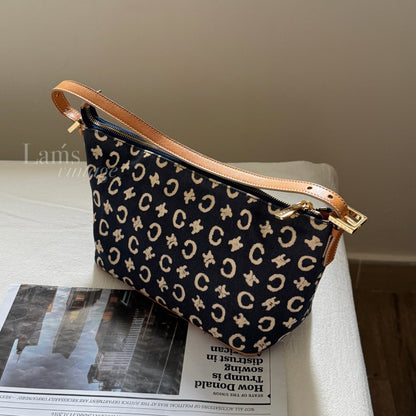 Vintage Celine海軍藍老花飯盒包⚓️