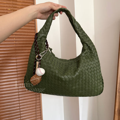 Vintage Bottega Veneta intrecciato olive hobo🍸