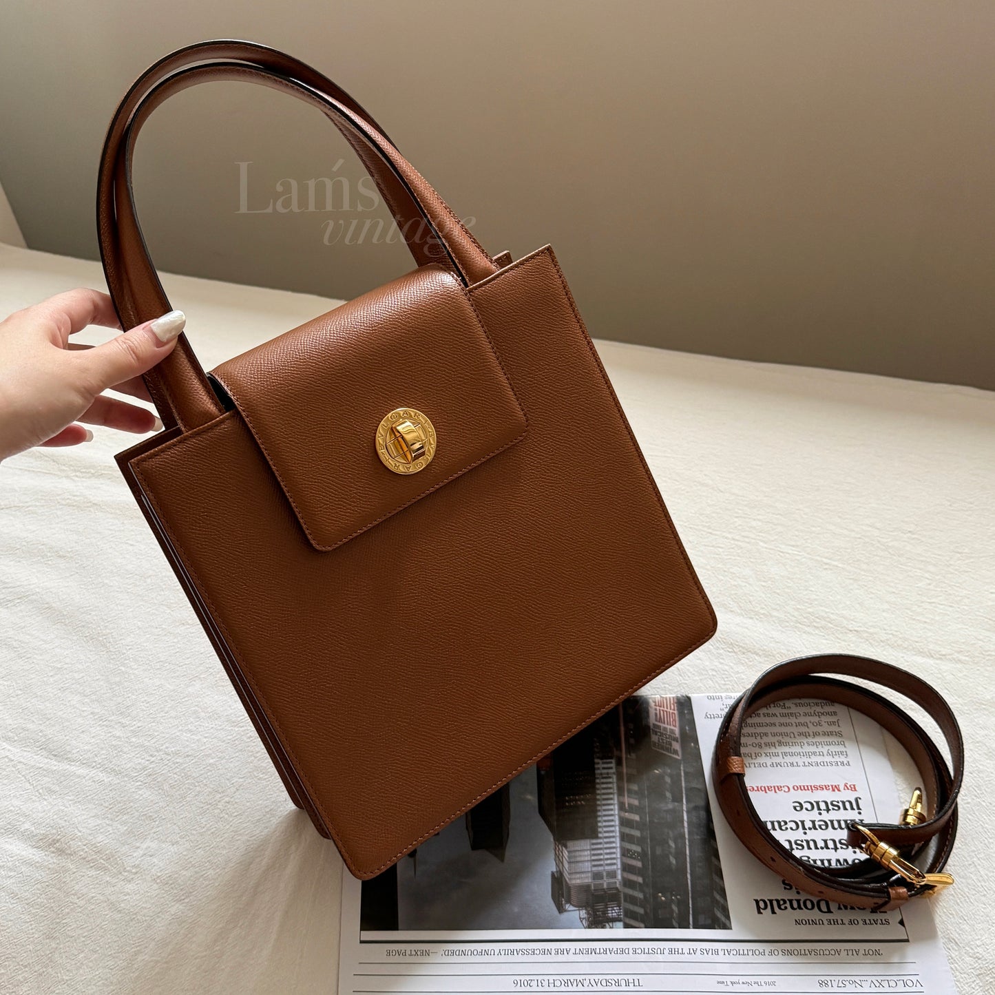 Vintage Bvlgari 風琴tote bag 2-way