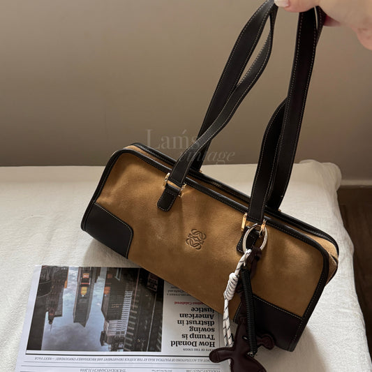 Vintage Loewe suede east west bag🍪
