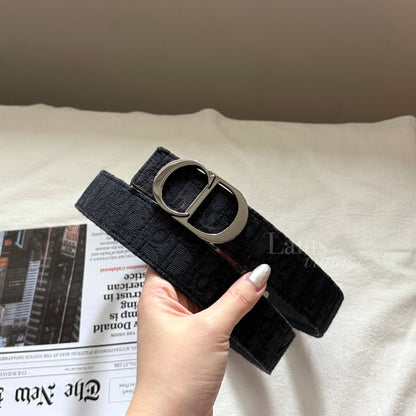 Vintage Dior銀扣暗花belt