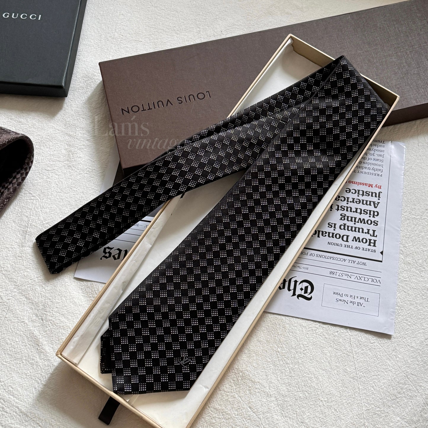 Vintage Louis Vuitton tie, with box