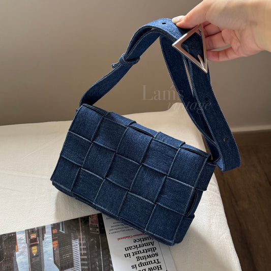 Pre-owned Bottega Veneta denim cassette crossbody