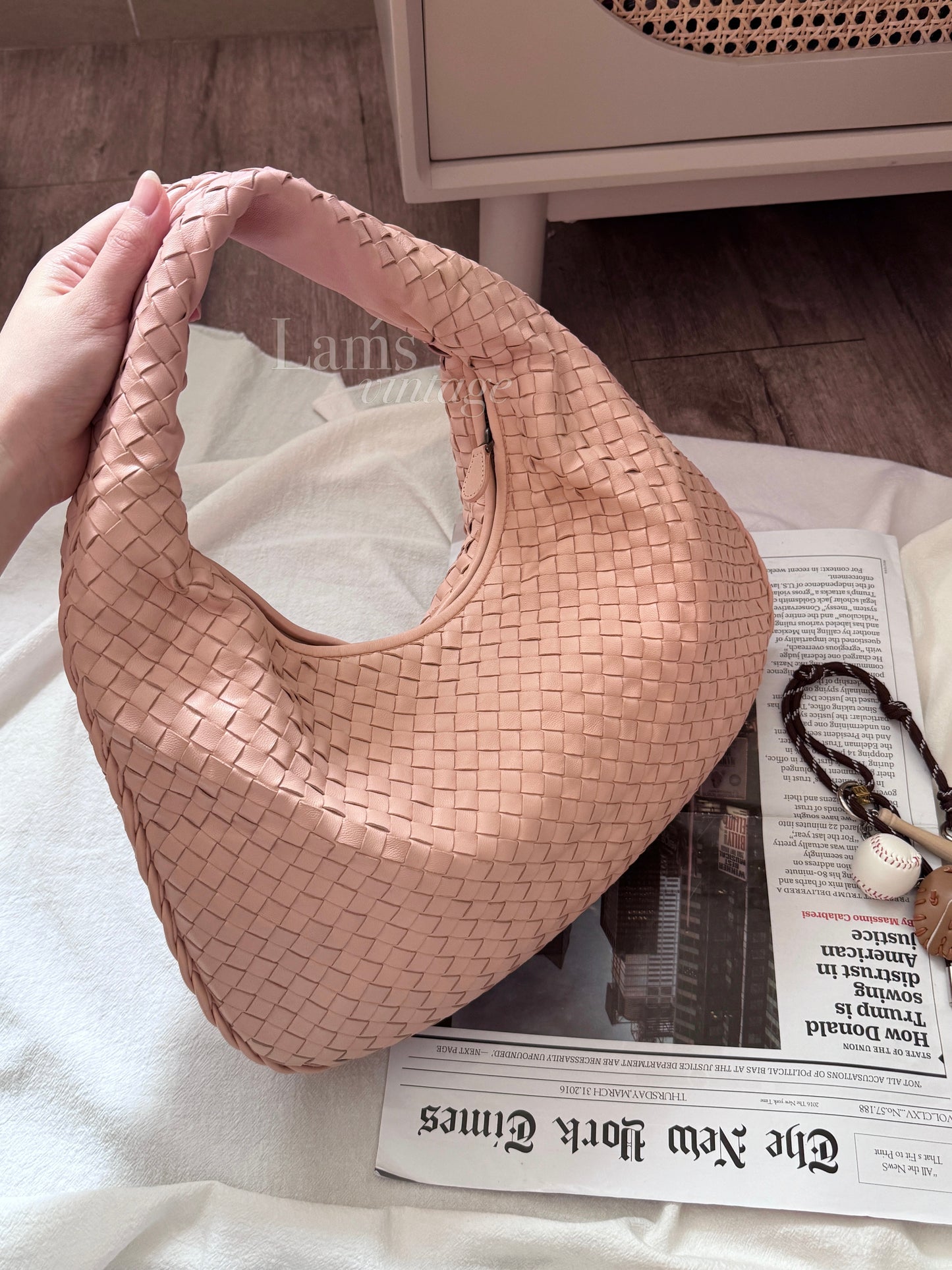 Vintage Bottega Veneta 櫻花粉hobo🌸