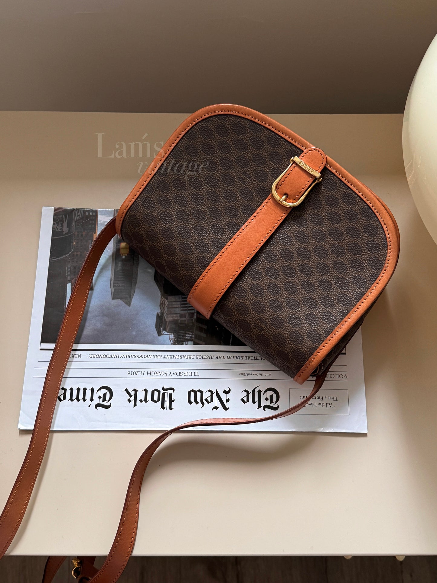 Vintage Celine macadam crossbody bag🧸