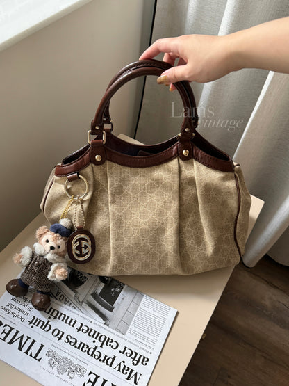 Vintage Gucci monogram canvas tote🐻