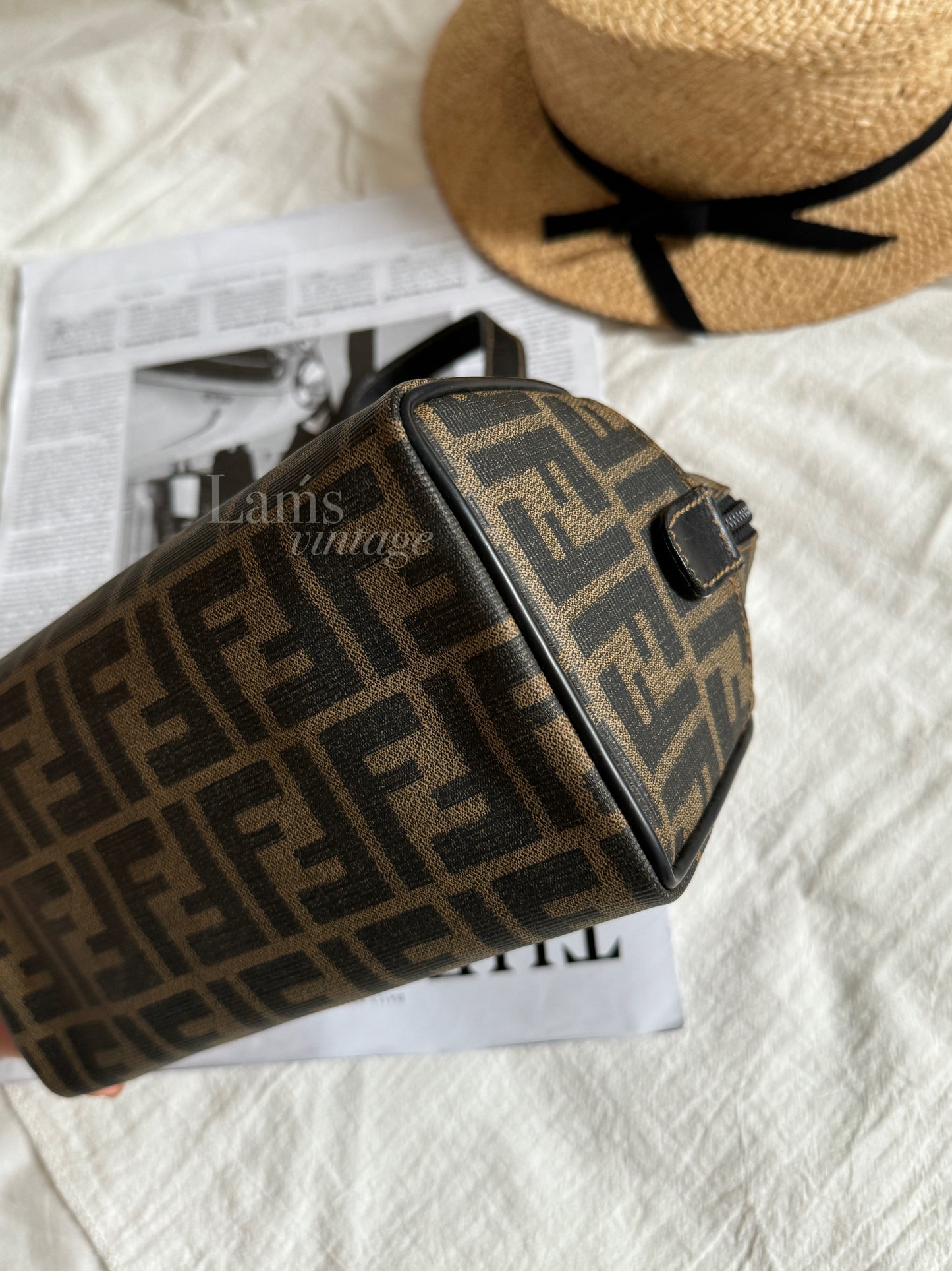 Vintage Fendi zucca 2-way boston bag