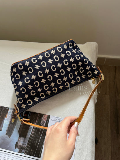 Vintage Celine海軍藍老花飯盒包⚓️