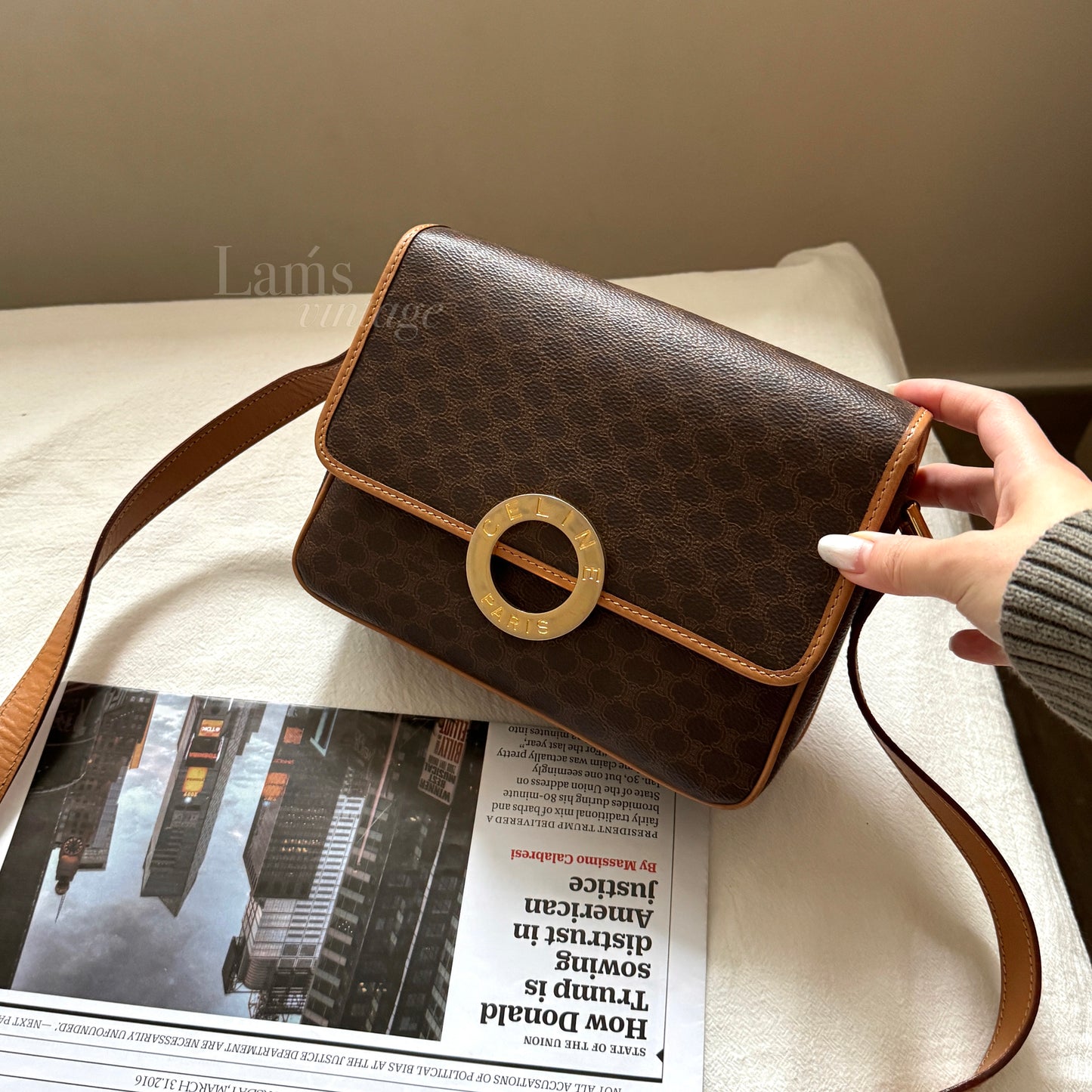 Vintage Celine 老花大金環豆腐包🪐