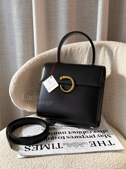 Vintage Cartier 黑金豹頭kelly bag🐆