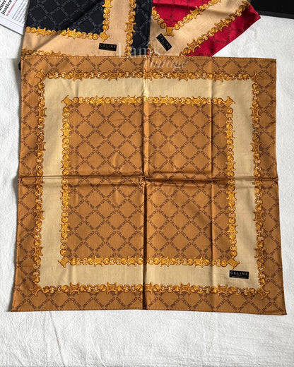 Vintage Celine scarfs gift box set of 3