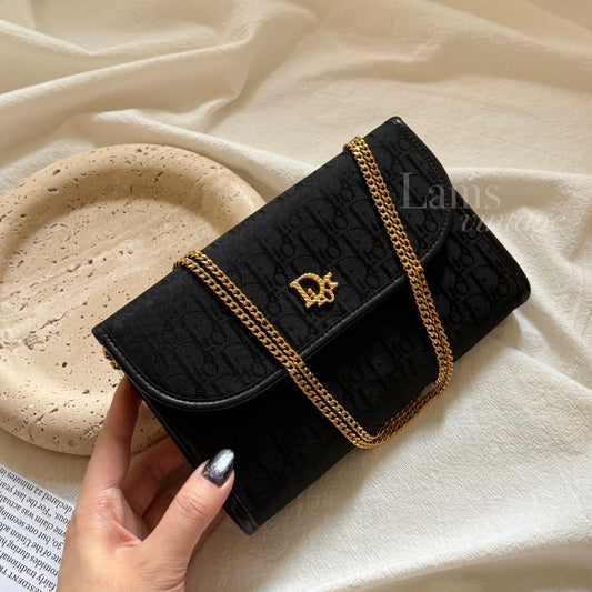 Vintage Dior黑金 trotter envelope bag✉️
