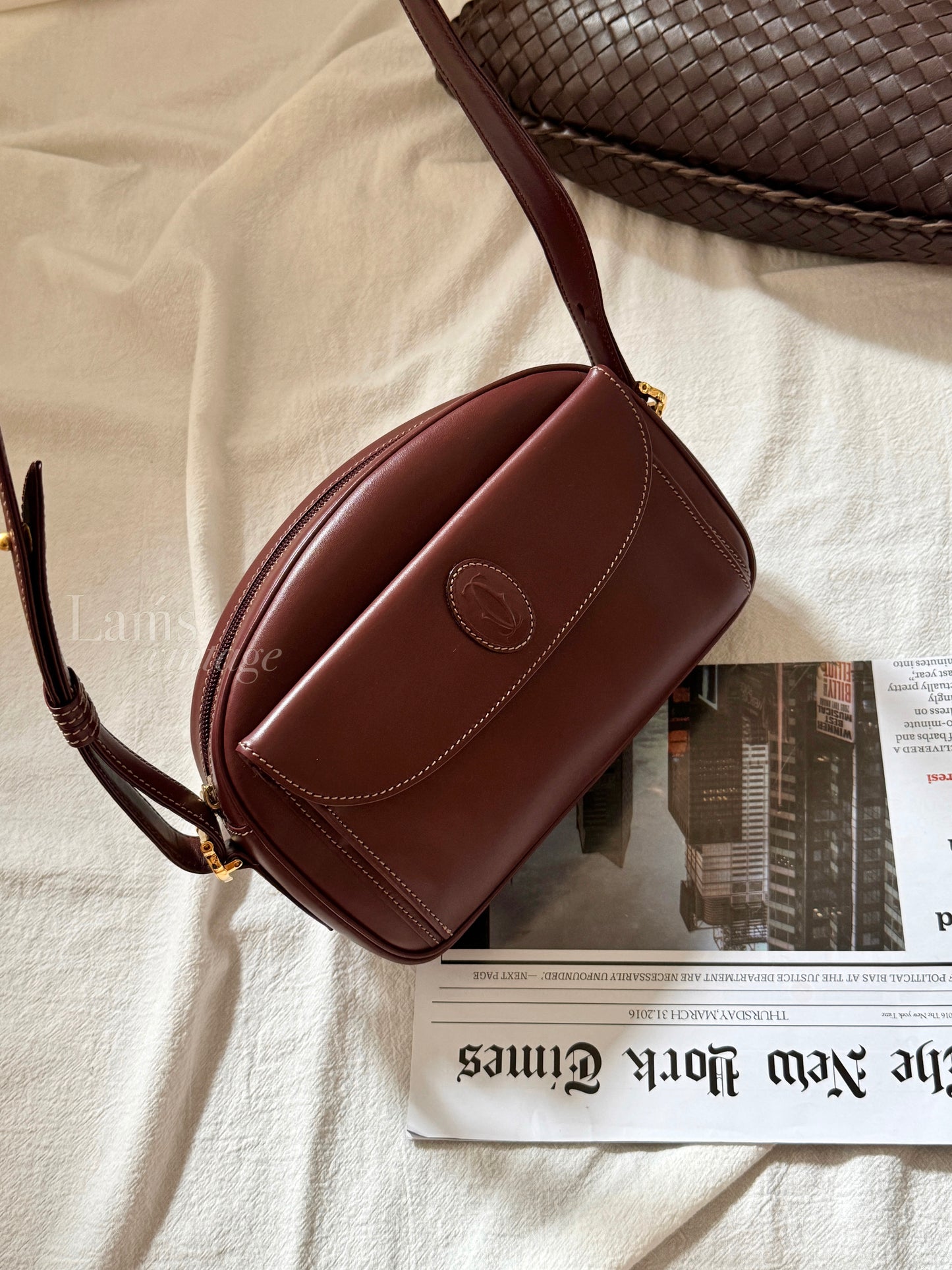 Vintage Cartier bordeaux 2-way蛋蛋袋🍷