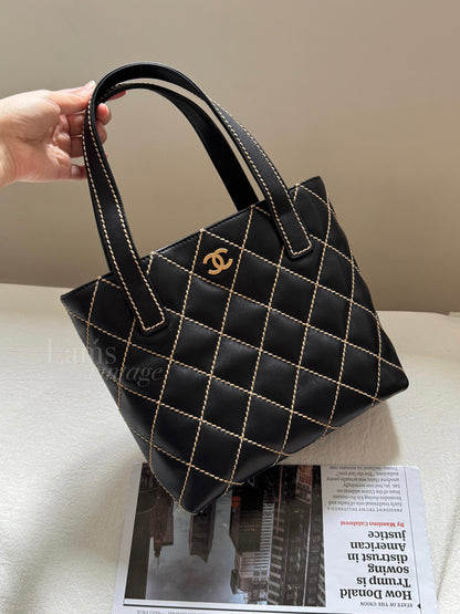 Vintage Chanel calfskin vivian tote