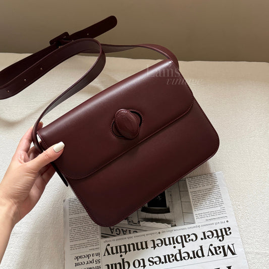 Vintage Cartier波爾多紅 turnlock box bag🍷