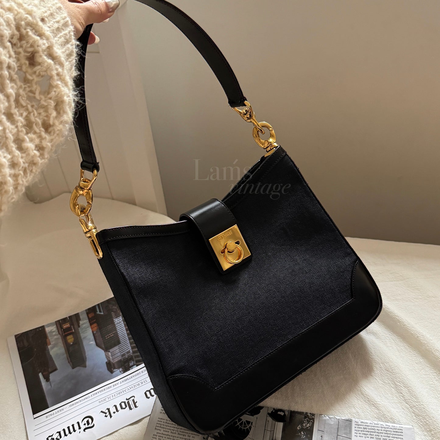 Vintage Celine 金環單肩hobo bag💫