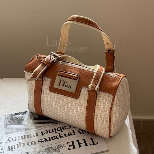 Rare! Vintage Dior 白花monogram boston bag🍂