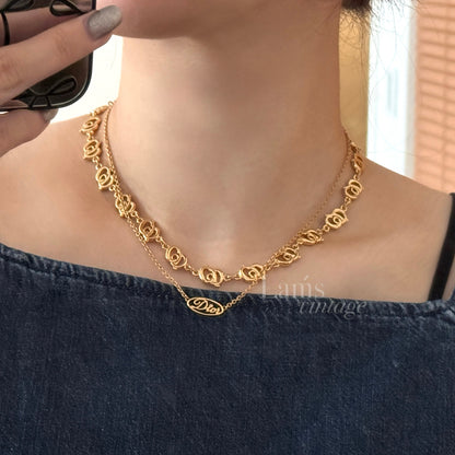 Vintage Dior CD necklace