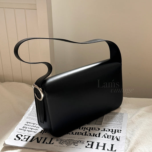 Vintage Cartier 黑銀豹頭shoulder box bag