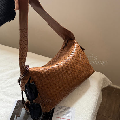 Vintage Bottega Veneta intrecciato double pocket bag🧸