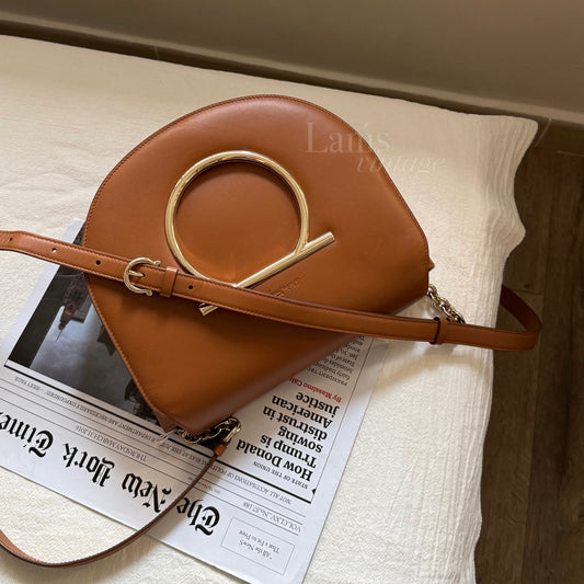 Vintage Salvatore Ferragamo馬蹄大金扣斜背包🍮