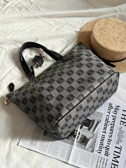 Vintage Loewe 黑灰monogram tote🌑