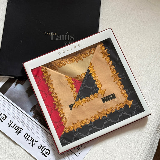 Vintage Celine scarfs gift box set of 3