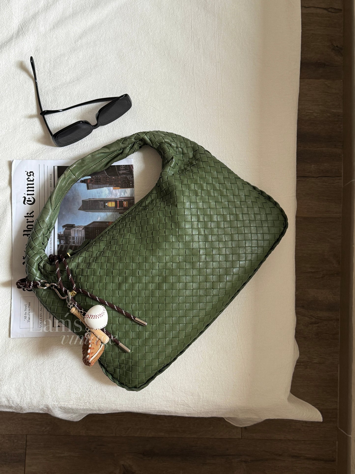 Vintage Bottega Veneta intrecciato olive hobo🍸