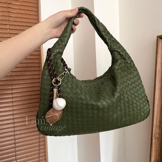Vintage Bottega Veneta intrecciato olive hobo🍸