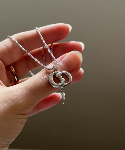 罕有銀色 Vintage Dior CD necklace✨