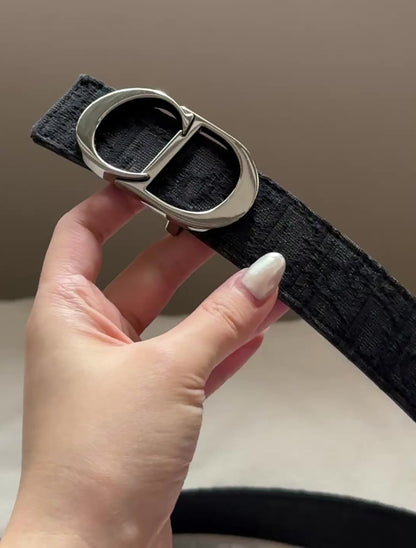 Vintage Dior銀扣暗花belt