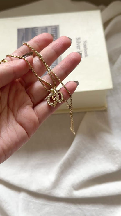 Vintage Dior CD necklace✨