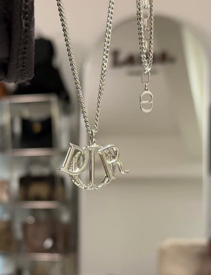 Pre-owned Dior cannage necklace